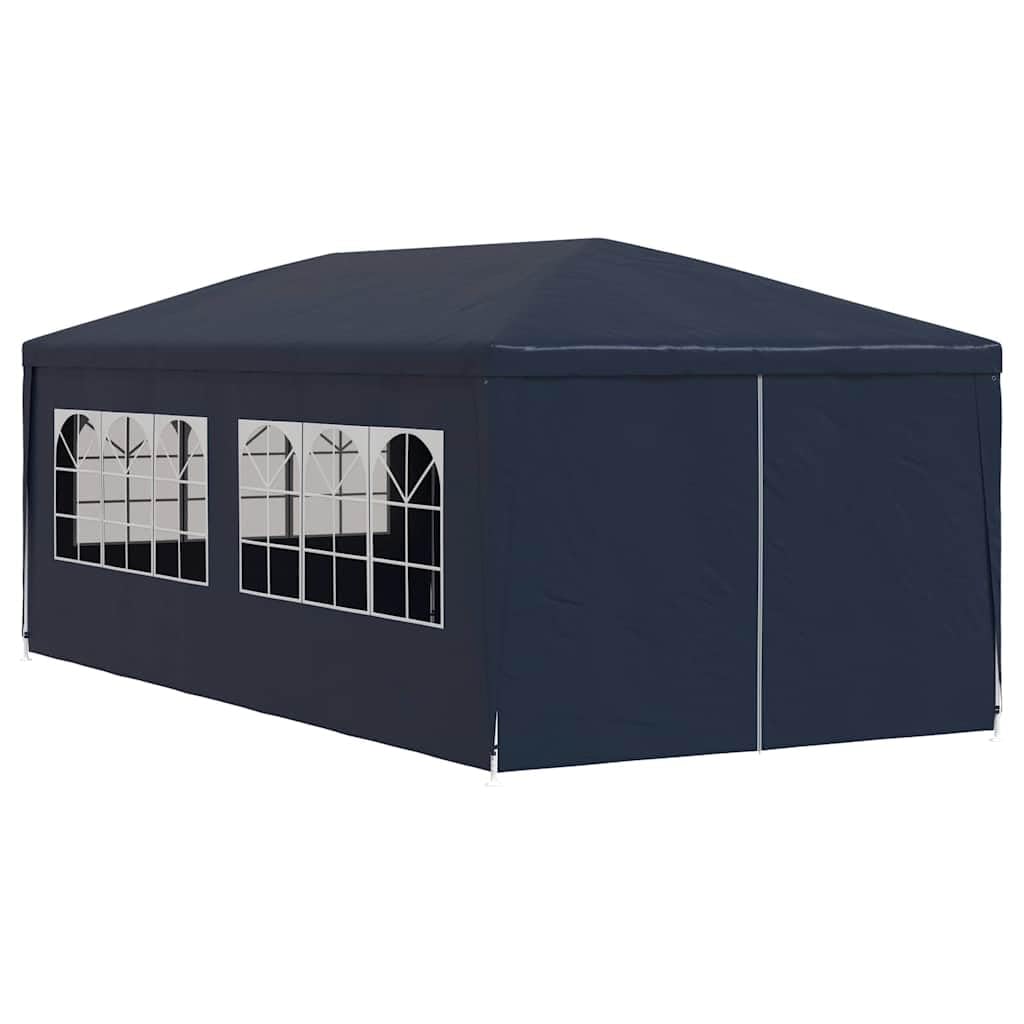Xhnifbn 10x20 FT Blue Party Tent Heavy Duty Steel Frame UV-Resistant PE Canopy Gazebo for Backyard Wedding Outdoor Events with Windows & Zip Door, Easy Setup