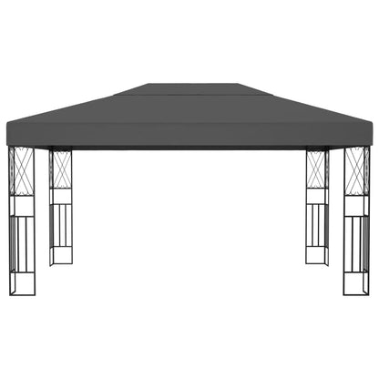 Gazebo Anthracite 10x13 ft, 100% Polyester Steel Frame, UV Resistant Outdoor Canopy for Patio, Garden, Backyard Gatherings Outdoor Structures