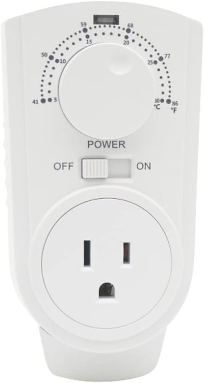 Amaze Plug in Thermostat | Compatible with all Heaters, Fans, and Air Conditioners