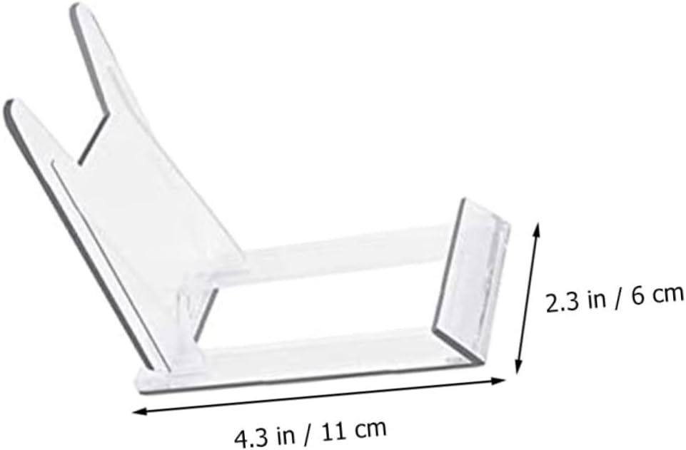 BESTOYARD 8pcs Transparent Bowl Display Easel Rack, Metal Bracket Photo Holder, Decorative Plate Stand, Storage Table