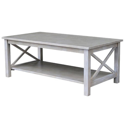 International Concepts Hampton Coffee Table, Washed Gray Taupe