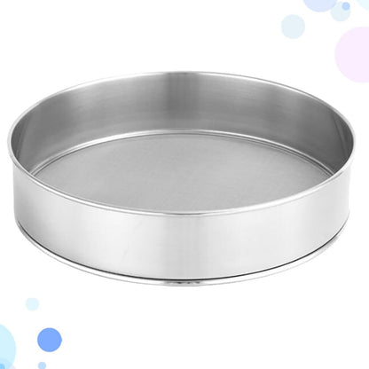 PRETYZOOM Stainless Steel Fine Mesh Flour Sifter 11.81 Inch Handheld Round Sieve Strainer for Baking Cake Bread Pastry Sugar Kitchen Tool