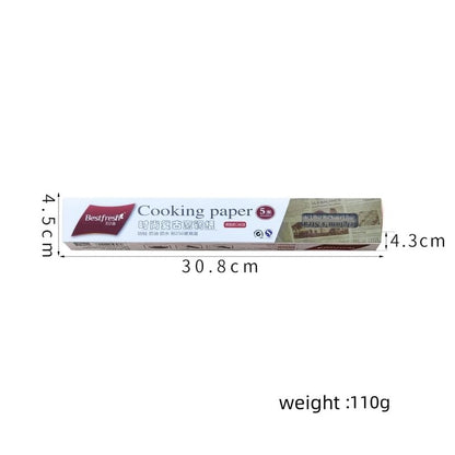 Baking Parchment Paper Roll Non Stick Baking Paper Newspaper Printing Design Food Wrapping Paper for Baking Cookies Bread Pizza Meat and Vegetables