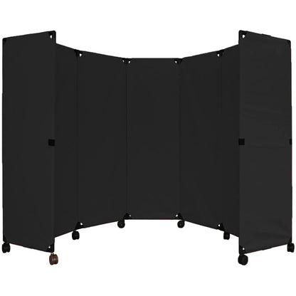 Versare MP10 Portable Folding Wall Partition | Economical 5 Panel Design | Portable Room Divider On Wheels | Adjustable, Freestanding Setup | Multiple Widths