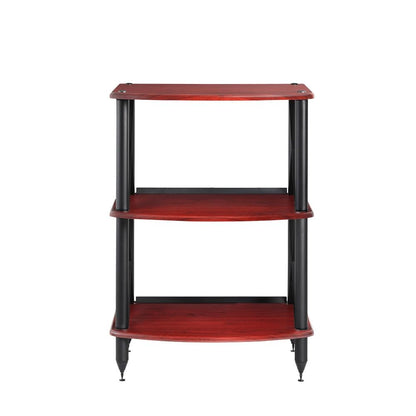 Pangea Audio Vulcan TT LP Record Player Turntable Stand Rack with Vinyl Storage Rosenut Red