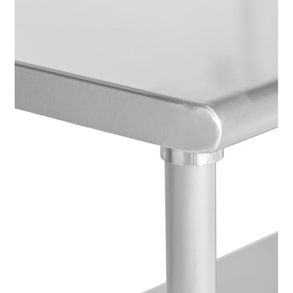 Kratos Stainless Steel Kitchen Prep Table 72"x30" with Undershelf, NSF Worktable for Restaurants - 16ga/304SS