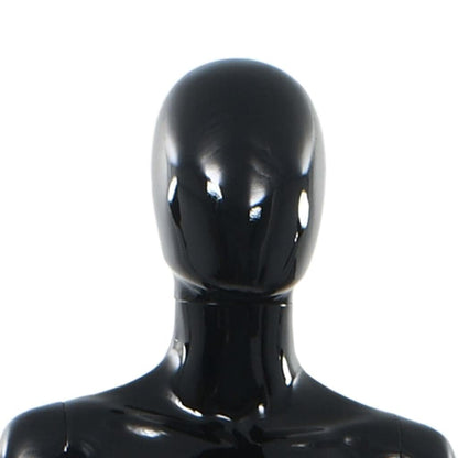 Full Body Female Mannequin, Glossy Black Retail Display Form for Clothing, Wigs, and Shoes, Adjustable Poseable Parts with Sturdy Glass Base, 68.9 Inch