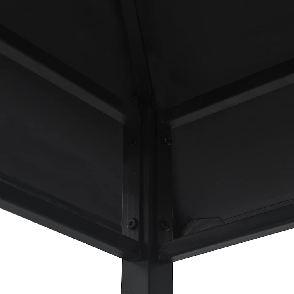 Xhnifbn Large Anthracite BBQ Gazebo Steel Frame Outdoor Patio Canopy Tent 94.5 x 59.1 x 100.4 in Rectangular Matte Grill Shade for Backyard Parties Poolside Gatherings