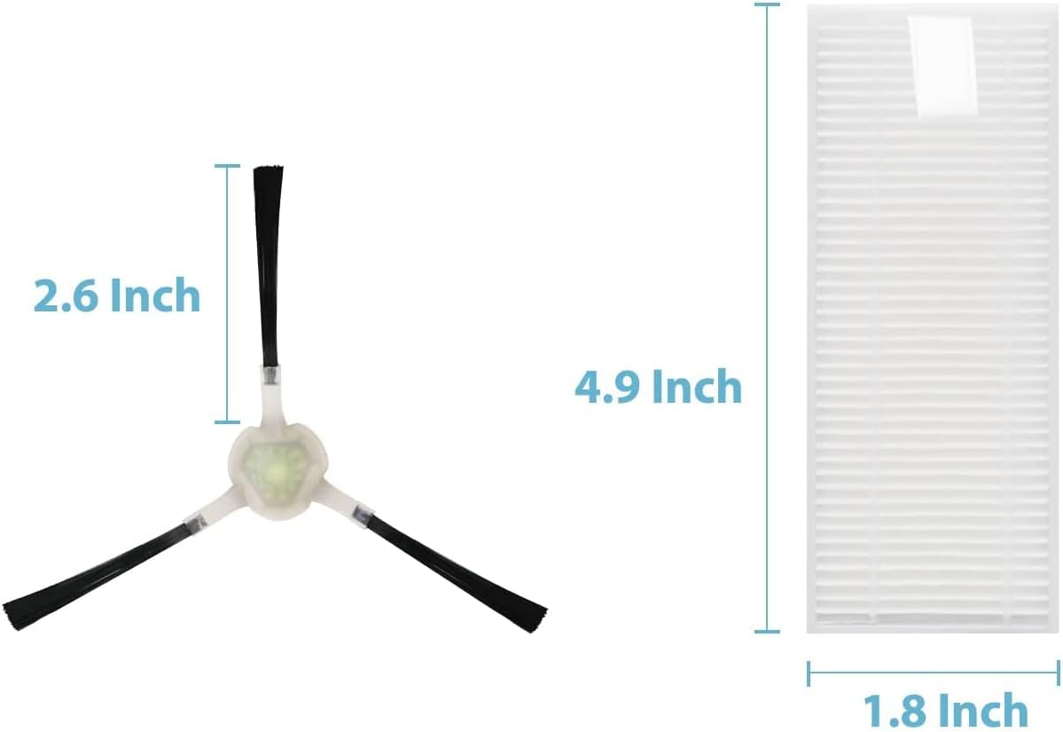 Replacement Parts Accessories Compatible with Lefant M210, M210S, M210B, M213 Robot Vacuum Cleaner Mop, 10 Brushes and