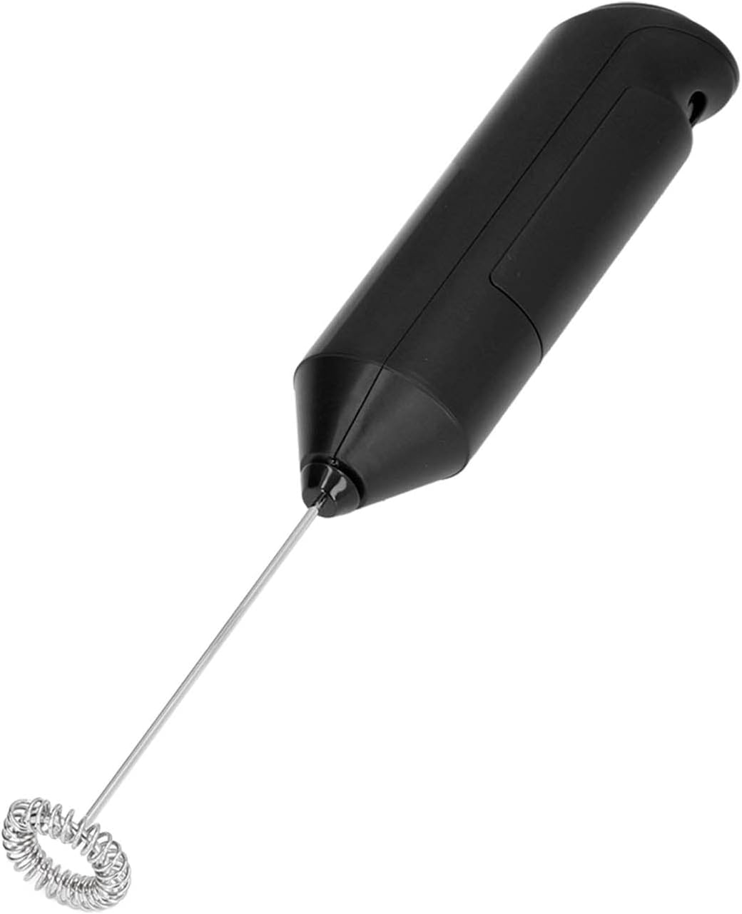 Mini Handheld Drink Mixer - Portable Stainless Steel Electric Milk Frother with Metal Base (Black and Bracket)