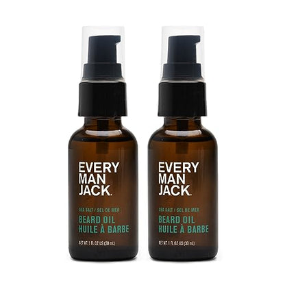 Every Man Jack Men's Beard Oil - Aged Bourbon Fragrance - Deeply Moisturizes and Softens Your Beard and Adds a Natural Shine - Naturally Derived with Shea Butter and Argan Oil - 1 fl oz