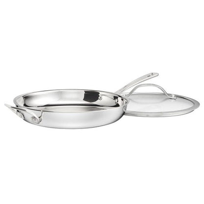 Cuisinart PureClad™ PureClad™ Triple-Ply 12" Stainless Steel Skillet with Helper Handle and Cover. PCT22-30HC