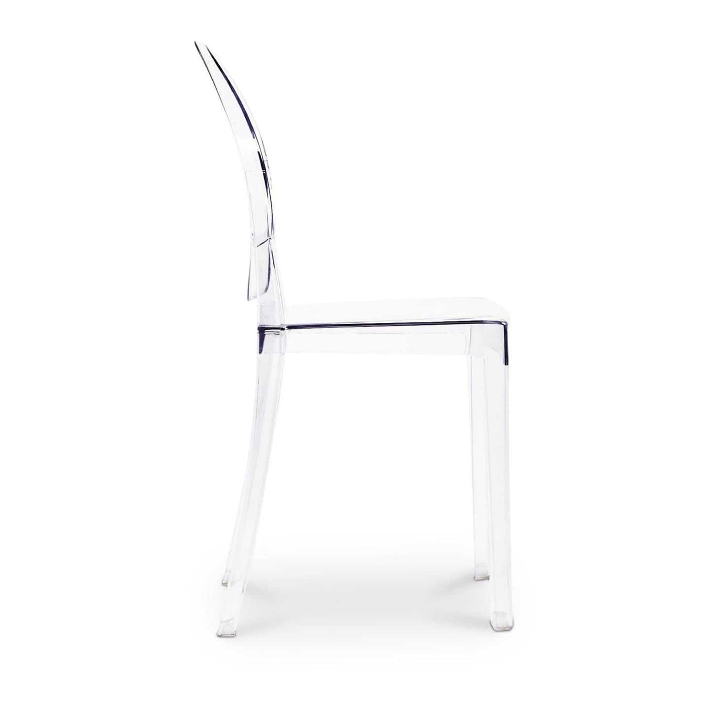 Aron Living 18.5" Mid-Century Plastic Crystal Dining Chairs in Clear (Set of 2)
