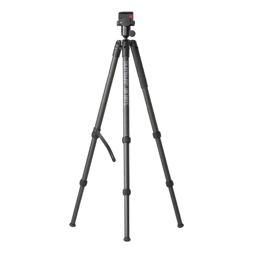 BOG DeathGrip Infinite Carbon Fiber Tripod with Heavy Duty Construction, 360 Degree Ball Head, Quick-Release Arca-Swiss Mount System, and Optics Plate for Hunting, Shooting, Glassing, and Outdoors