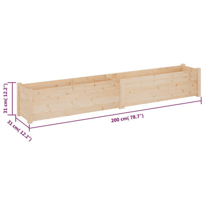 Mhdvray Raised Garden Bed Set 2-Pack Large 78.7×78.7×12.2 in Natural Pine Wood Elevated Planter Box for Outdoor Patio Vegetable Flower Herb Gardening