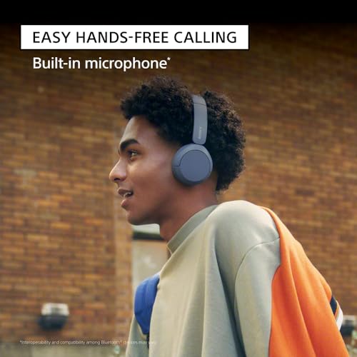 Sony WH-CH520 Wireless Headphones Bluetooth On-Ear Headset with Microphone and up to 50 Hours Battery Life with Quick Charging, Cappuccino