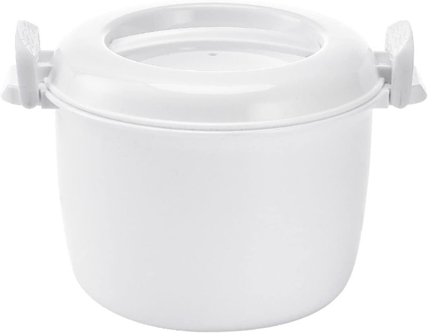 Microwave Rice Cooker Rice Steamer: Round Microwave Food Container for Rice, Chicken, Pasta Cooking