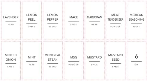 Talented Kitchen 140 Pack of Minimalist Spice Jar Labels, Preprinted Water Resistant Stickers (Gold Text)