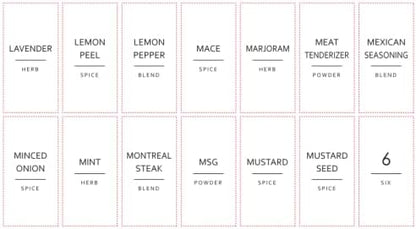 Talented Kitchen 140 Pack of Minimalist Spice Jar Labels, Preprinted Water Resistant Stickers (Gold Text)
