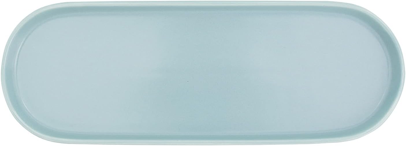 Simple Style Ceramic Sink Tray - Blue Bathroom and Kitchen Cosmetics Dish, Candle and Perfume Tray