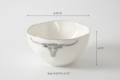 Pampa Bay Longhorns Large Bowl, 9.25" x 9.25" x 4.75"