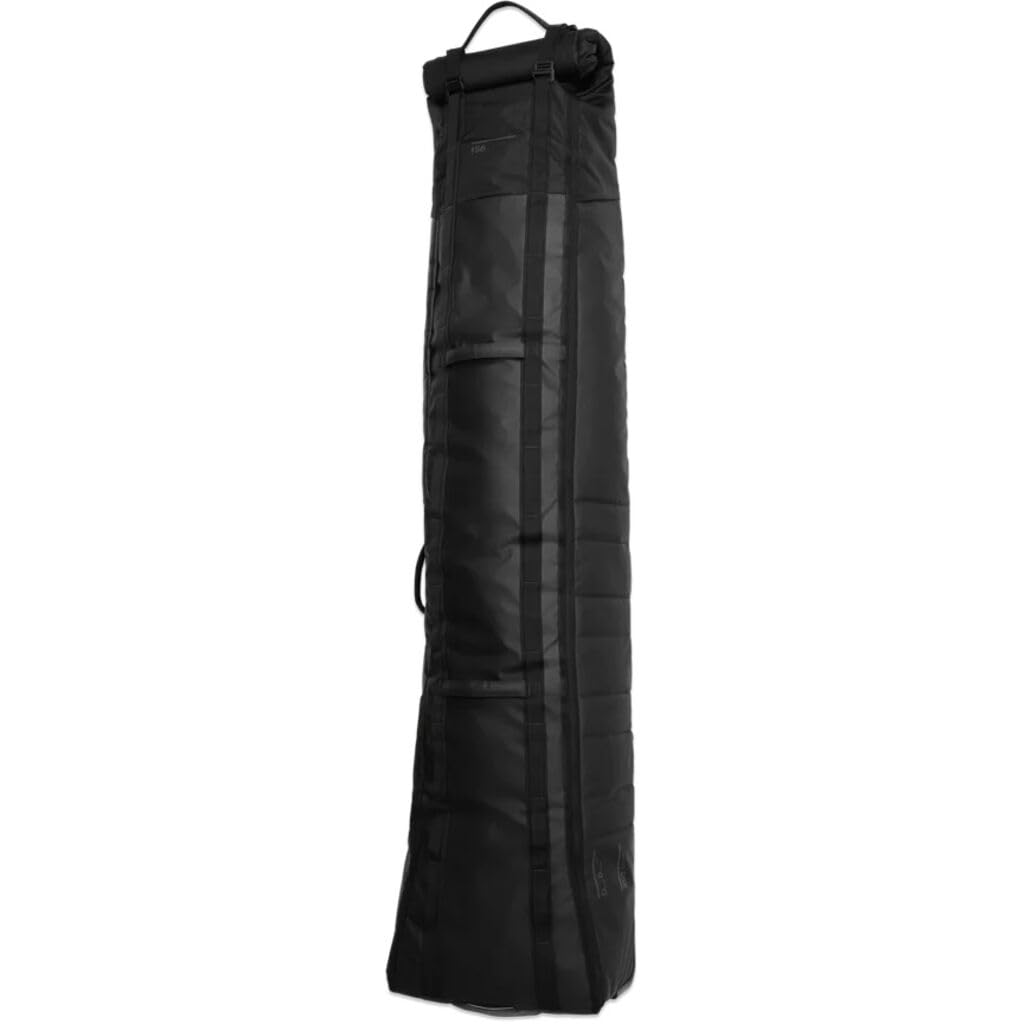 Db Journey Snow Roller Pro - Ski & Snowboard Bag with Wheels, Adjustable Length, Fits Helmet & Skis or Snowboard, Padded, Luggage Attachment System, 127L - Black Out