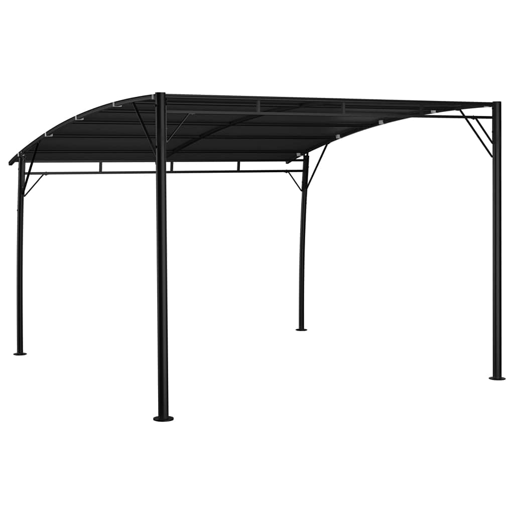 Anthracite Outdoor Gazebo Canopy, 10x10ft Powder-Coated Steel Frame, UV-Protected Polyester Fabric for Patio, Garden, Backyard Parties Outdoor Structures