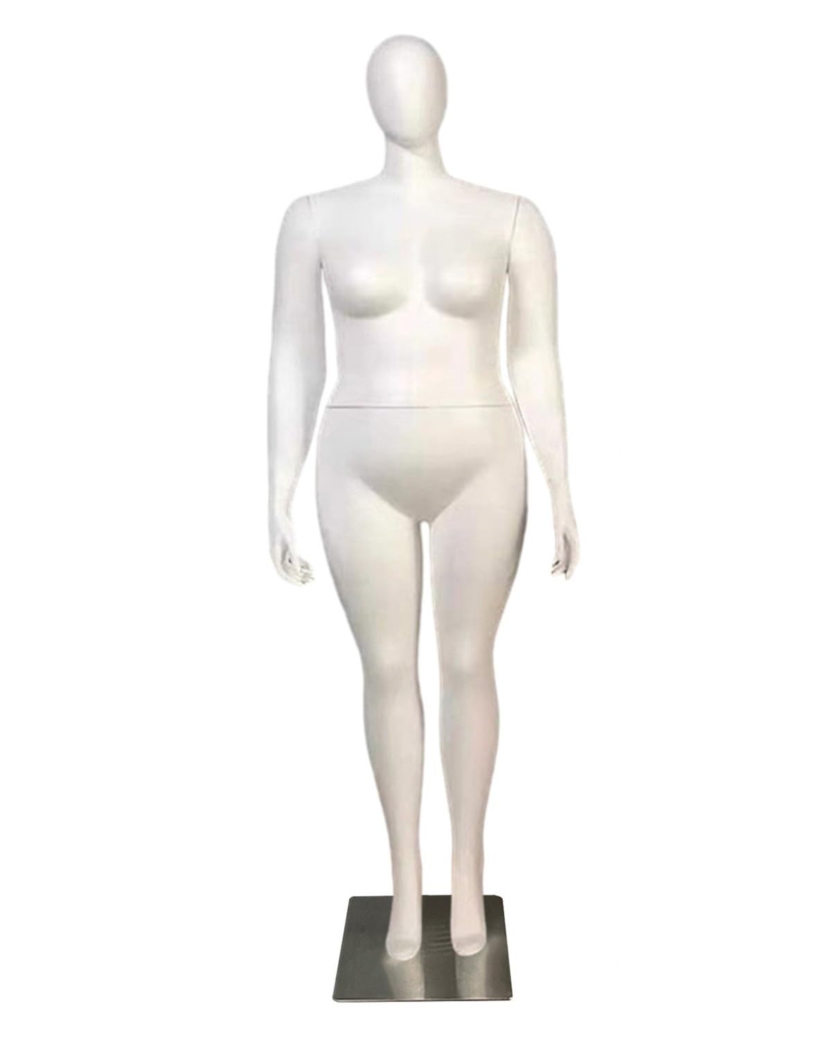 Plus Size Female Mannequin Dress Form ,Full Body Standing Dummy ,with Metal Base ,for Clothing Display, Tailoring, and Sales (Style1 )
