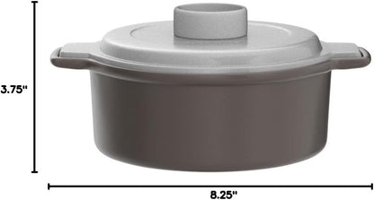 PrepSolutions 4-Piece Microwave Ramen Bowl To-Go - Gray, Includes Soup Spoon, Dishwasher Safe, BPA-Free