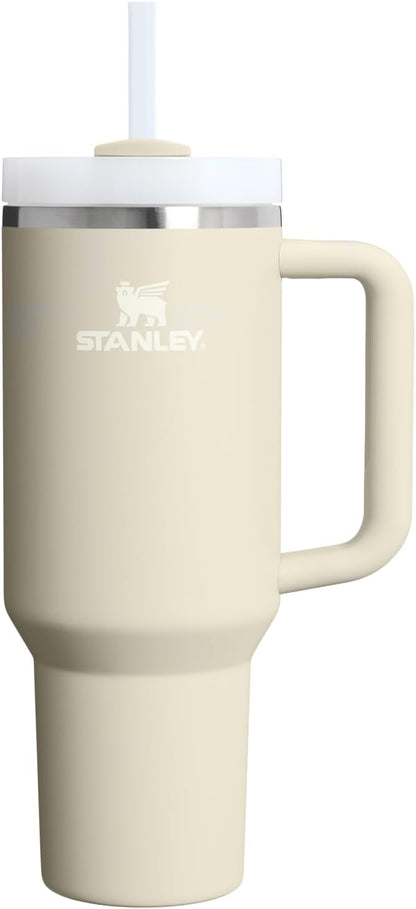 STANLEY Quencher H2.0 Tumbler - 40 oz Insulated Stainless Steel with Handle & Straw | Toasted Almond