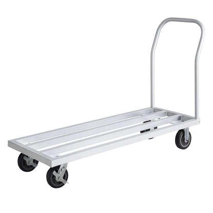 20" x 60" Mobile Aluminum Dunnage Rack - 1600 lb. Capacity, Heavy-Duty Rolling Storage Platform with Handle and Casters, NSF Certified Aluminum Rack for Kitchen, Warehouse, Food Storage