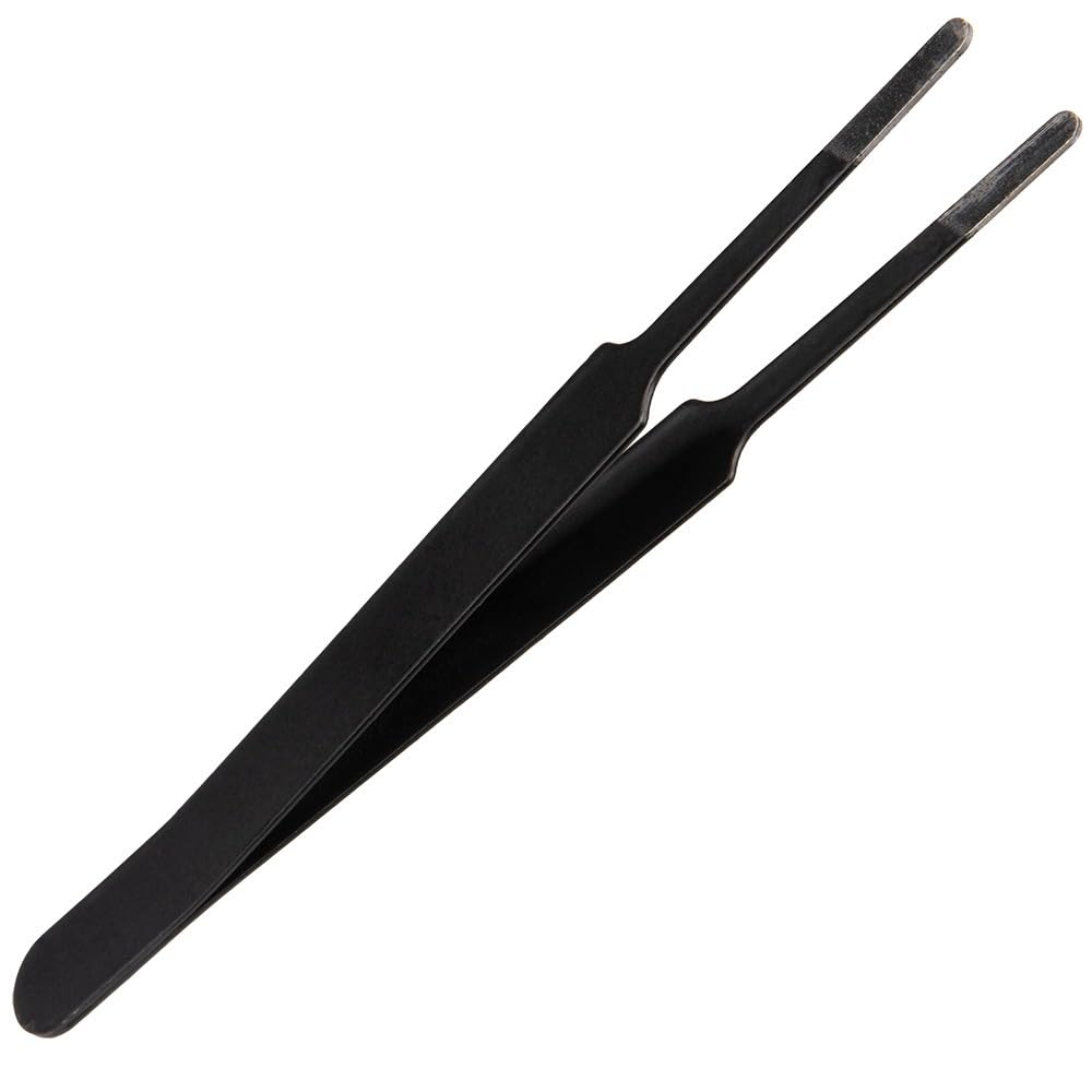 Craft County Precision Tweezers – Anti-Static Stainless Steel Tweezers – 6 Pack