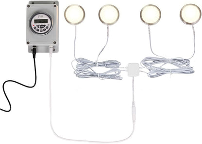 JVR Chicken Coop Light with Timer- Automatic Smart LED Laylight Daylight Extension to Boost Egg Production