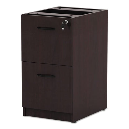 Alera Alera Valencia Series Full Pedestal File, Left Or Right, 2 Legal/Letter-Size File Drawers, Mahogany, 15.63" X 20.5" X 28.5"