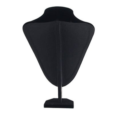 Comelyjewel Necklace Display Stand Set of 2, 21cm Velvet Jewelry Bust for Necklaces & Earrings, Tangle-Free Organizer for Dresser, Jewelry Display for Home & Vendors (Black Velvet)