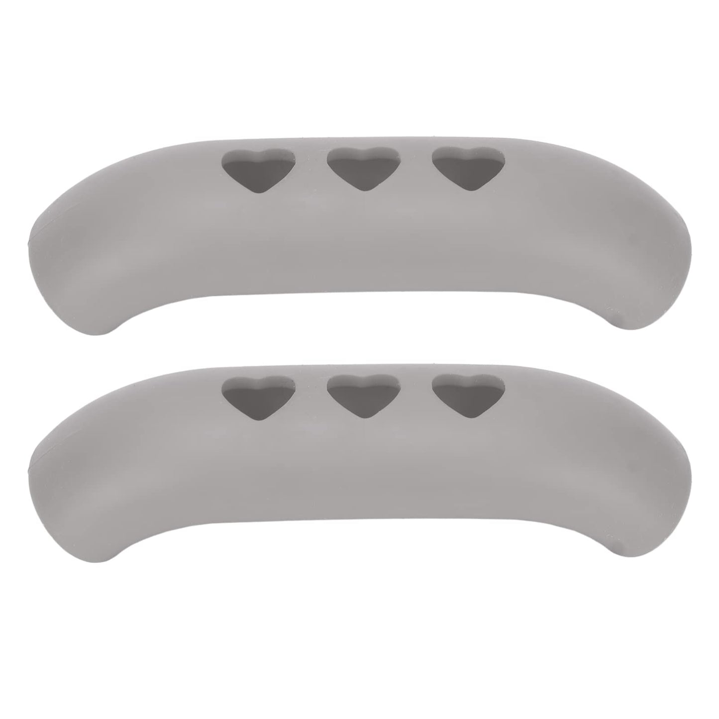 2 Pieces Silicone Hot Handle Holder, Non Slip Pot Holders Cover Assist Hot Pan Handle Rubber Heat Pot Sleeve Grip Cookware Handle for Frying Cast Iron Skillet Metal Pan (Gray)