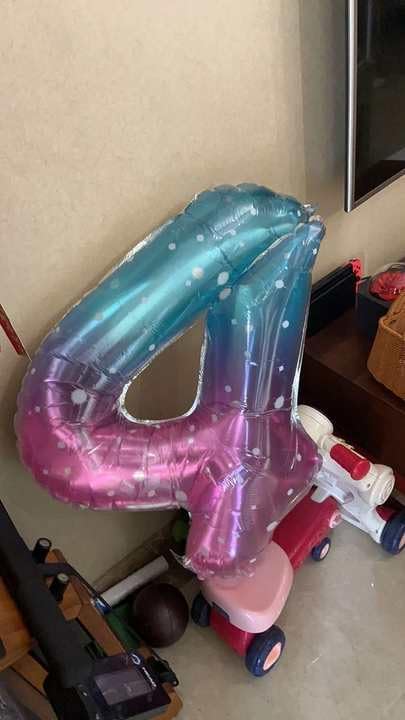Starry Sky 40-Inch Number 2 Balloon - Sparkling 2nd Birthday Decoration for Toddlers & Kids