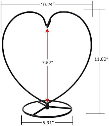WAJJ Big Heart-shaped Ornament Display Stand Iron Pothook for Hanging Glass Terrarium - Creative Home Garden Wedding