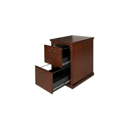 Martin Furniture Huntington Oxford Transitional Wood File Cabinet with 2 Letter-Size File Drawers, Top Drawer Locks, Fully Assembled, in Oak Finish