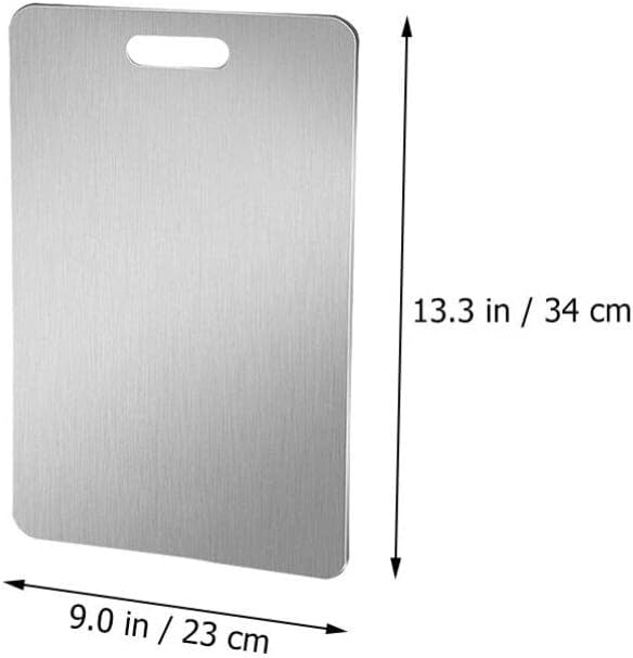 BESTOYARD Stainless Steel Cutting Board, 13.3"x9" for Child Fruit Kitchenware