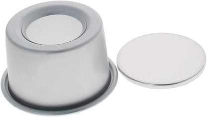 Othmro 5 Pcs Round Cake Pans with Removable Loose Bottom, Nonstick Aluminum Alloy Bakeware, Silver