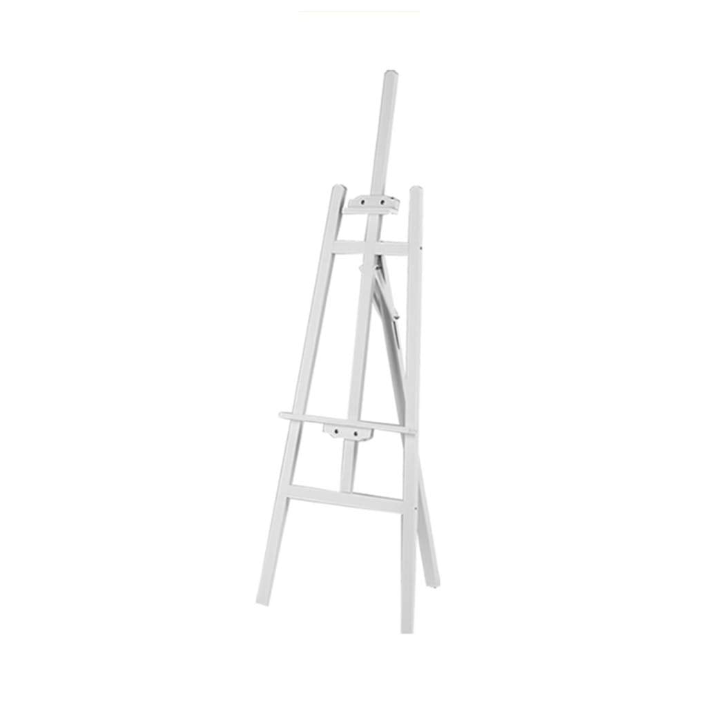 Display Easel Easel Wooden A-Frame Studio Easel Folding Pine Wood Children Artist Painting Adjustable Multifunctional Di (White 1.75cm)