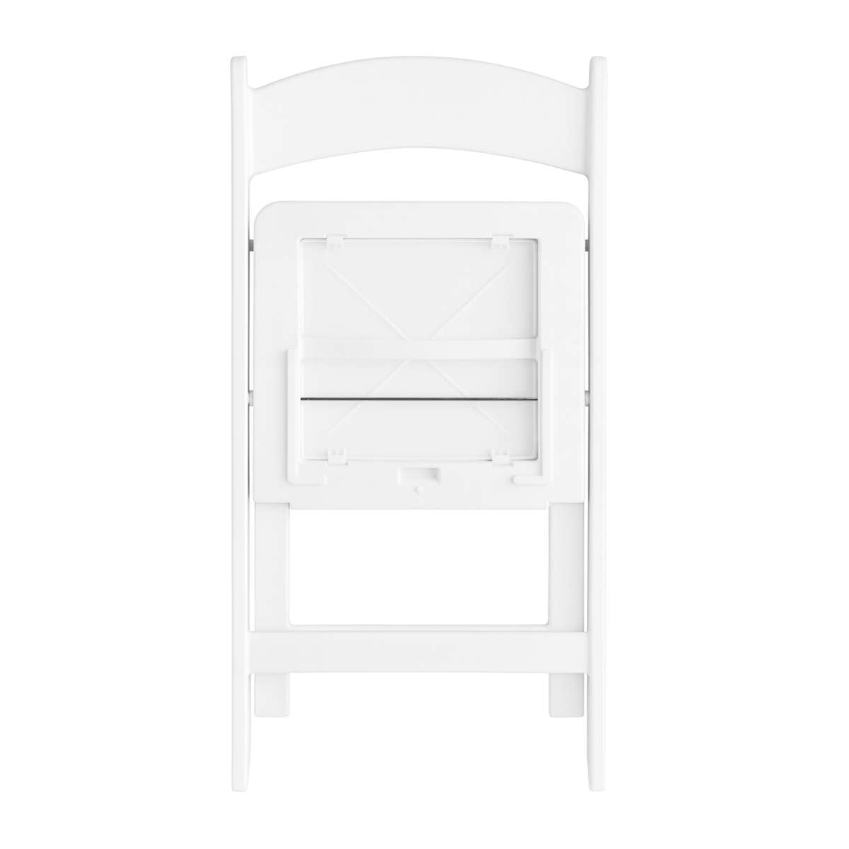 Zedfire Set of 8, White Resin Folding Chairs with Vinyl Seat, Commercial Event Chairs, Foldable Chair for for Party, Wedding, Picnic, Indoor/Outdoor use