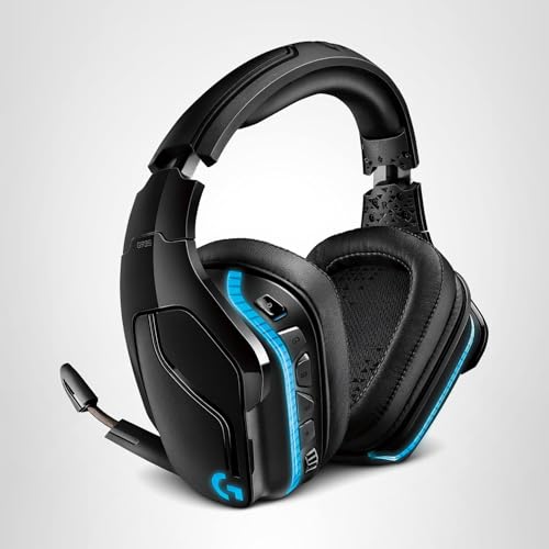 Logitech G935 Wireless DTS:X 7.1 Surround Sound LIGHTSYNC RGB PC Gaming Headset - Black/Blue