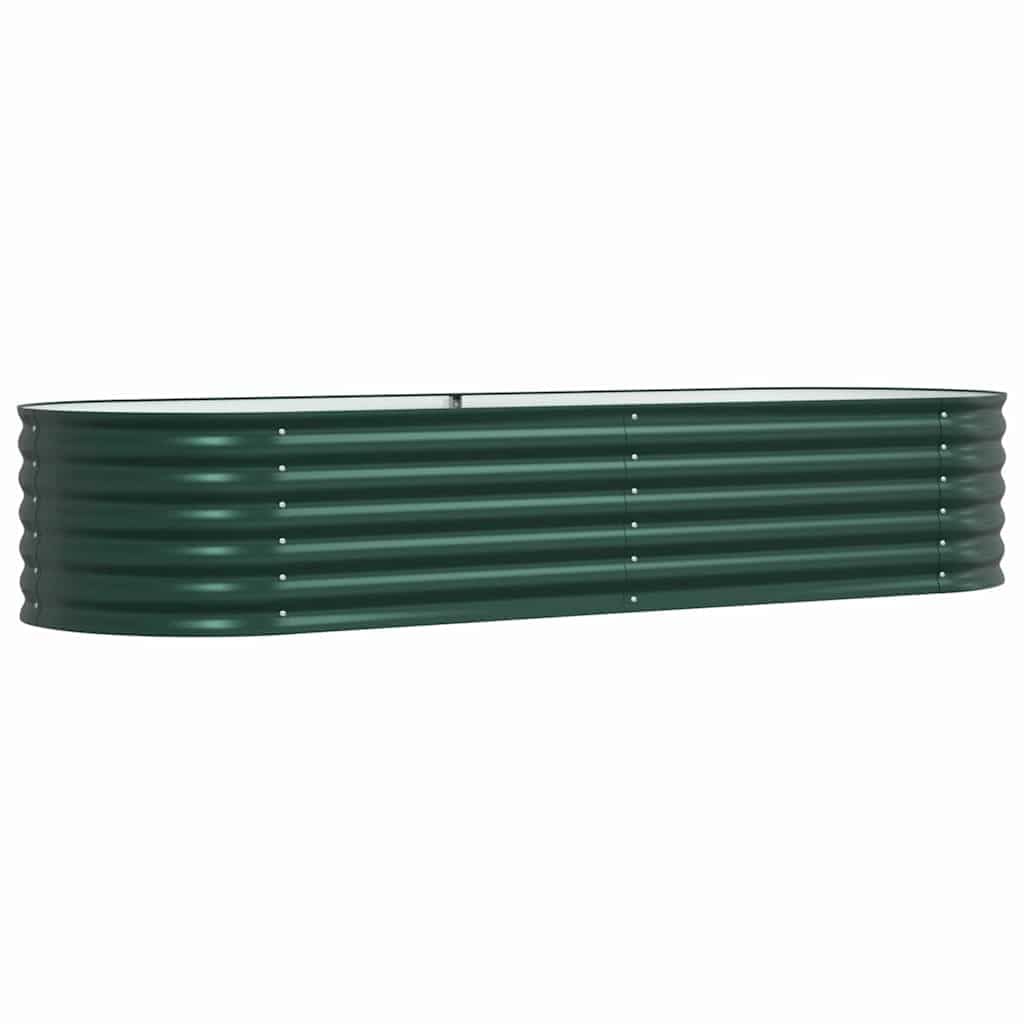 hliofuir Green Large Metal Raised Garden Bed 94.5 x 31.5 x 17.3 in Modern Steel Planter Box for Outdoor Patio, Yard & Balcony Herb, Flower & Veggie Growing
