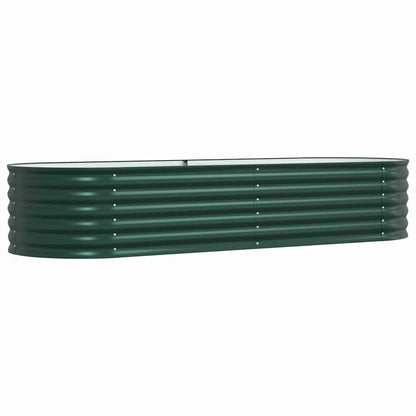hliofuir Green Large Metal Raised Garden Bed 94.5 x 31.5 x 17.3 in Modern Steel Planter Box for Outdoor Patio, Yard & Balcony Herb, Flower & Veggie Growing