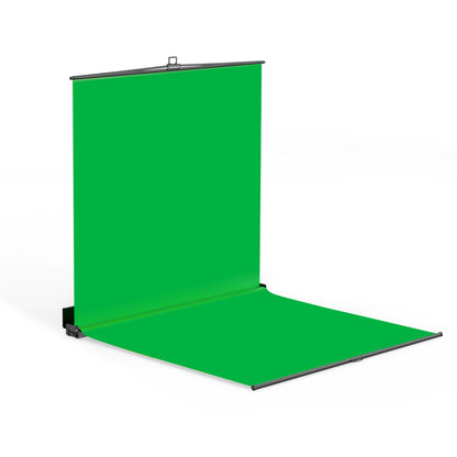RAUBAY Collapsible Green Screen - FloorFlex Backdrop with Floor Extension 7x7x7 ft - Portable Retractable Chroma Key Background with Stand for Video Conference, Streaming, Photo Studio CGS2100 - FX