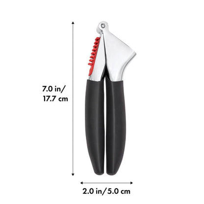 OXO Good Grips Heavy Duty Garlic Press, Die-Cast Zinc, Black