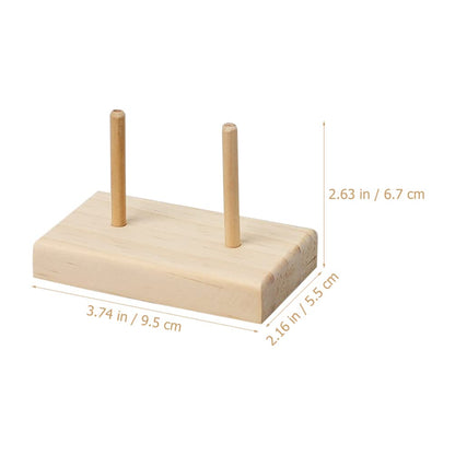 2 Pcs Wooden Thread Holder Embroidery Thread Rack Sewing Wire 2 Spool Stand for Embroidery Quilting