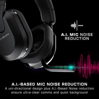 Turtle Beach Stealth 600 Wireless Multiplatform Amplified Gaming Headset for PS5, PS4, PC, & Mobile – Bluetooth, 80-Hr Battery, Noise-Cancelling Flip-to-Mute Mic, 50mm Speakers – Black